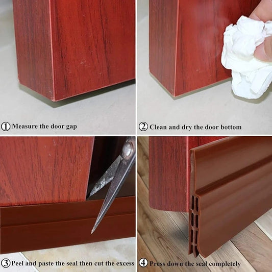 Silicone Door Seal Strip for Doors (Pack of 2)
