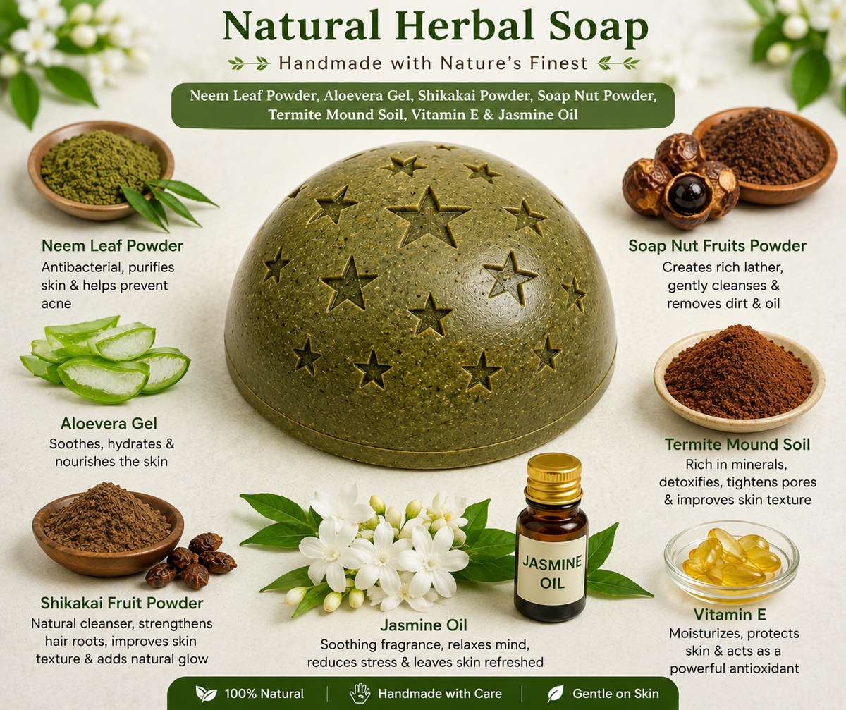 Home made neem aloevera soap