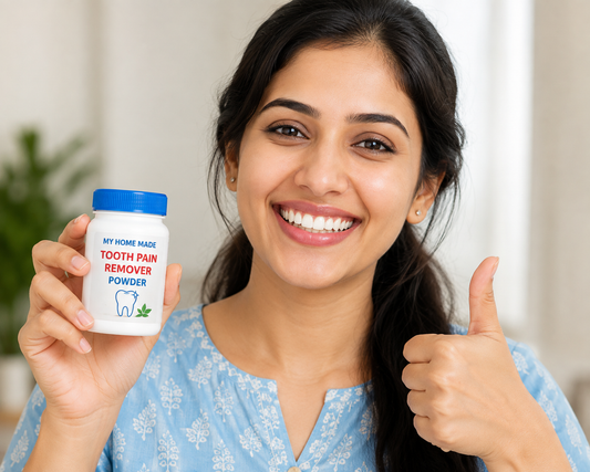 Home made tooth pain relief powder