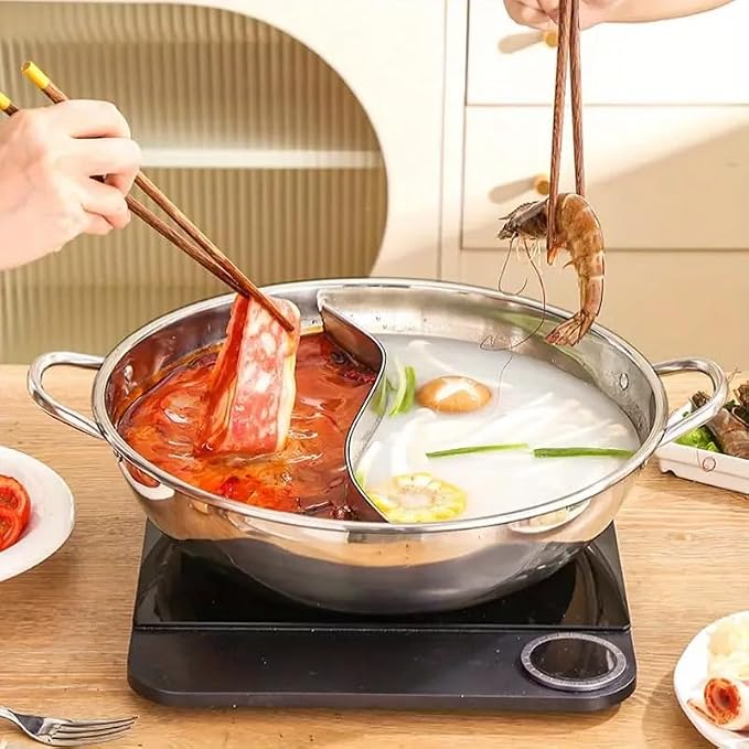 2 in 1 divided hot pot