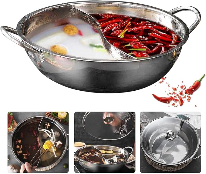 2 in 1 divided hot pot