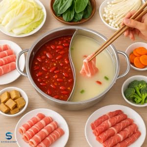 2 in 1 divided hot pot