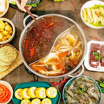 2 in 1 divided hot pot