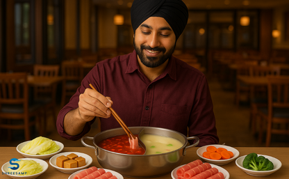 2 in 1 divided hot pot