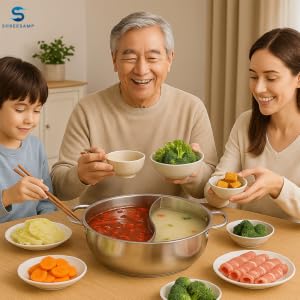 2 in 1 divided hot pot