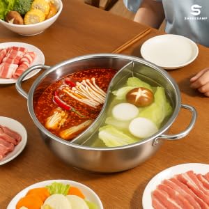 2 in 1 divided hot pot